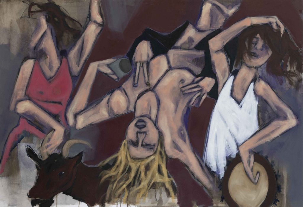Laurent Anastay-Ponsolle, L'arrivée de Dionysos, 2026, huile sur toile, h. 90 x 130 cm